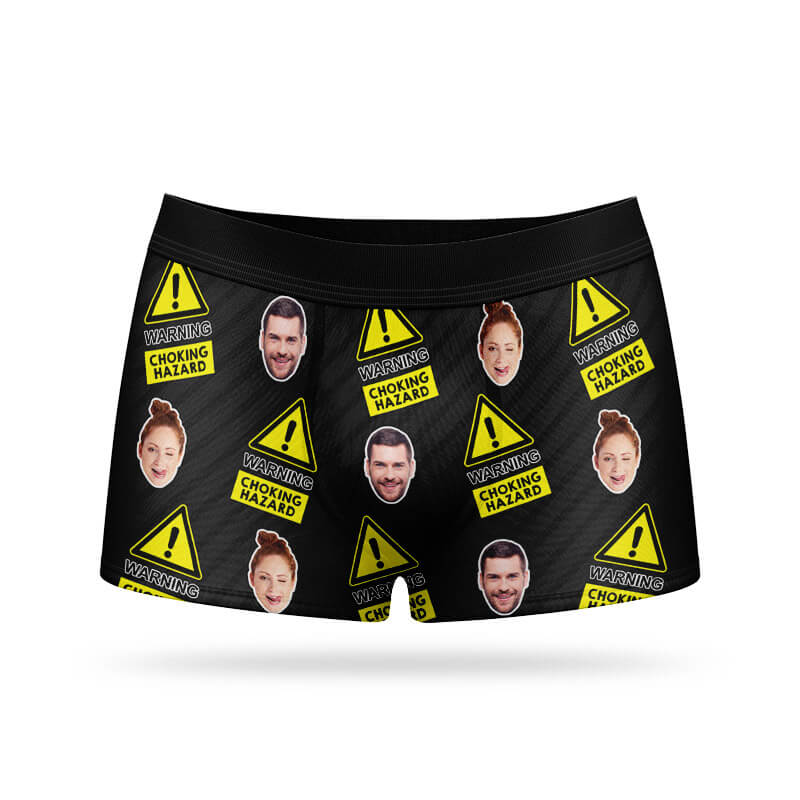 Caution: Choking Hazard Boxer Brief, Gifts For Him, Funny Boxer Briefs For  Him