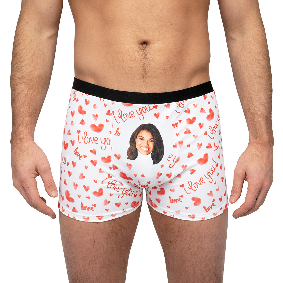 Face Photo on Underwear Valentine's Day Gift, Custom Face Boxers,  Personalized P 