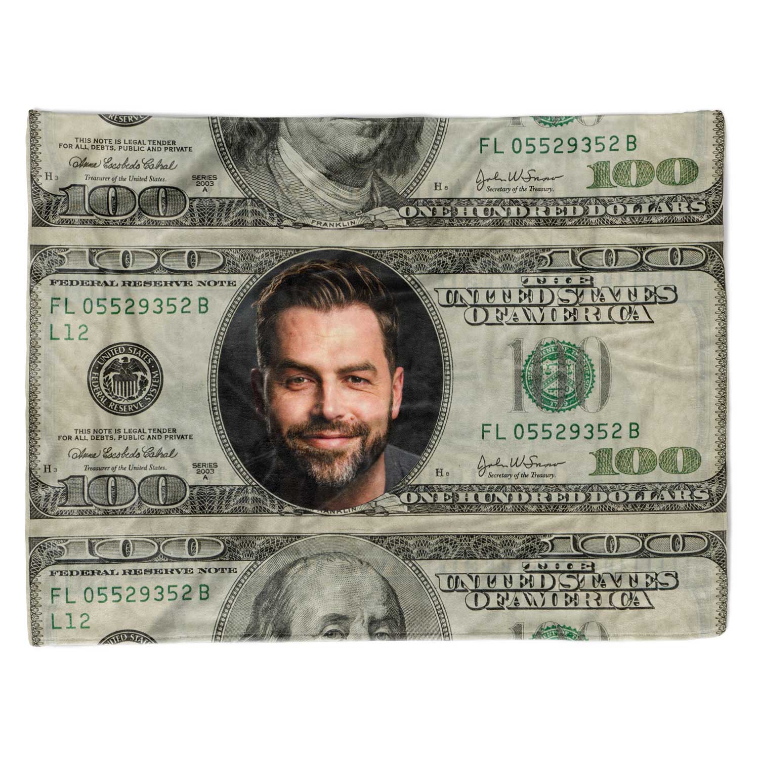 Dollars Personalised Blanket