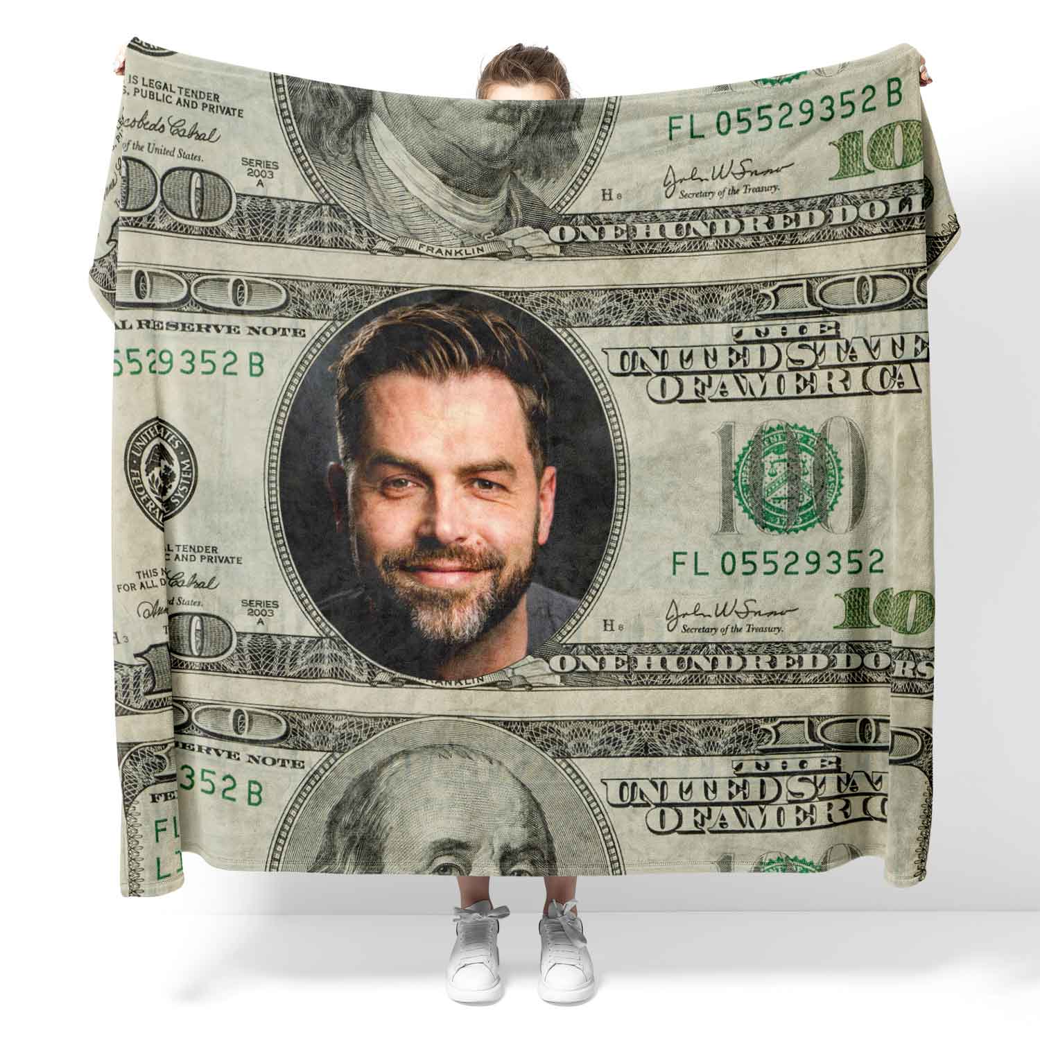 Dollars Personalised Blanket