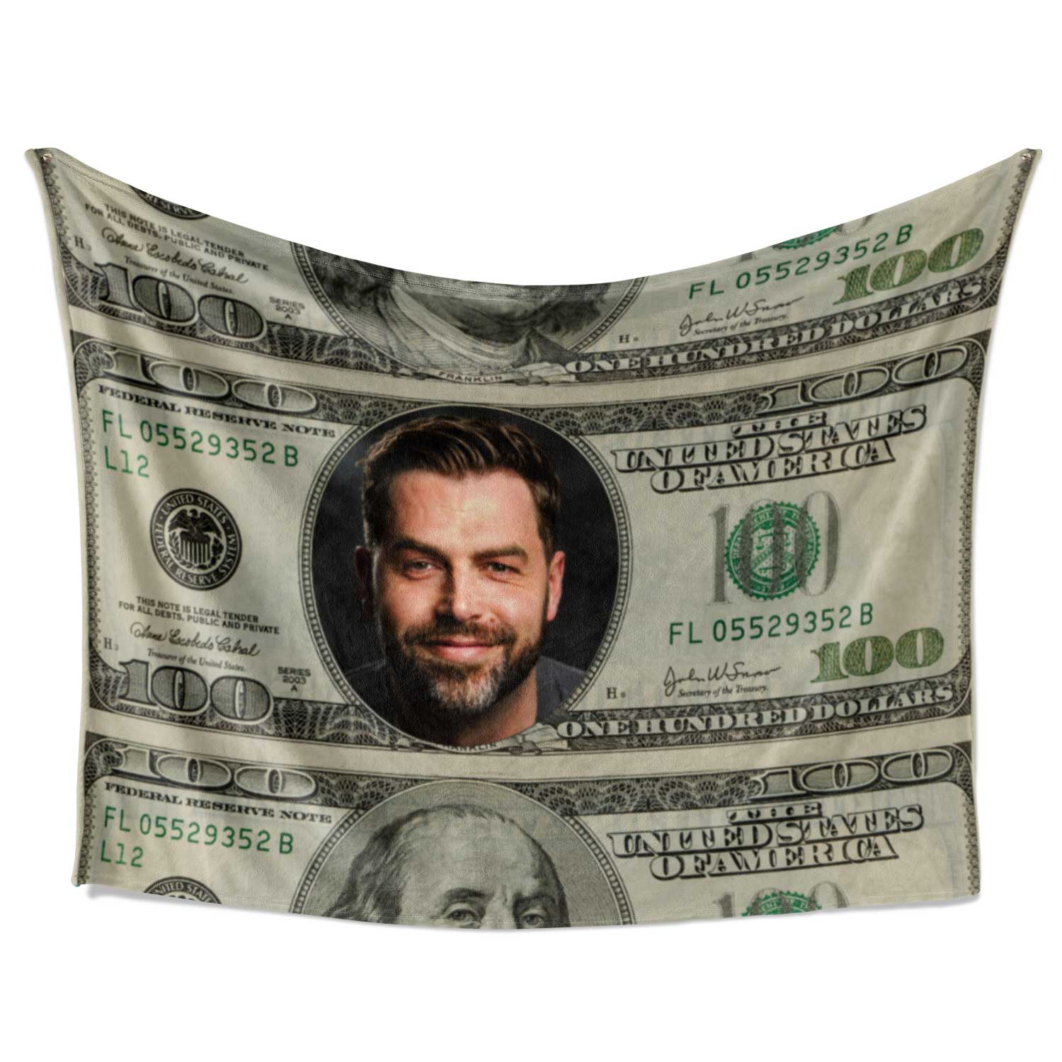 Dollars Personalised Blanket