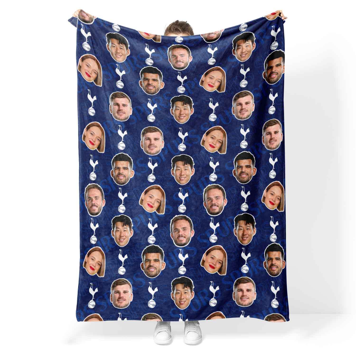 Spurs Player Personalised Blanket