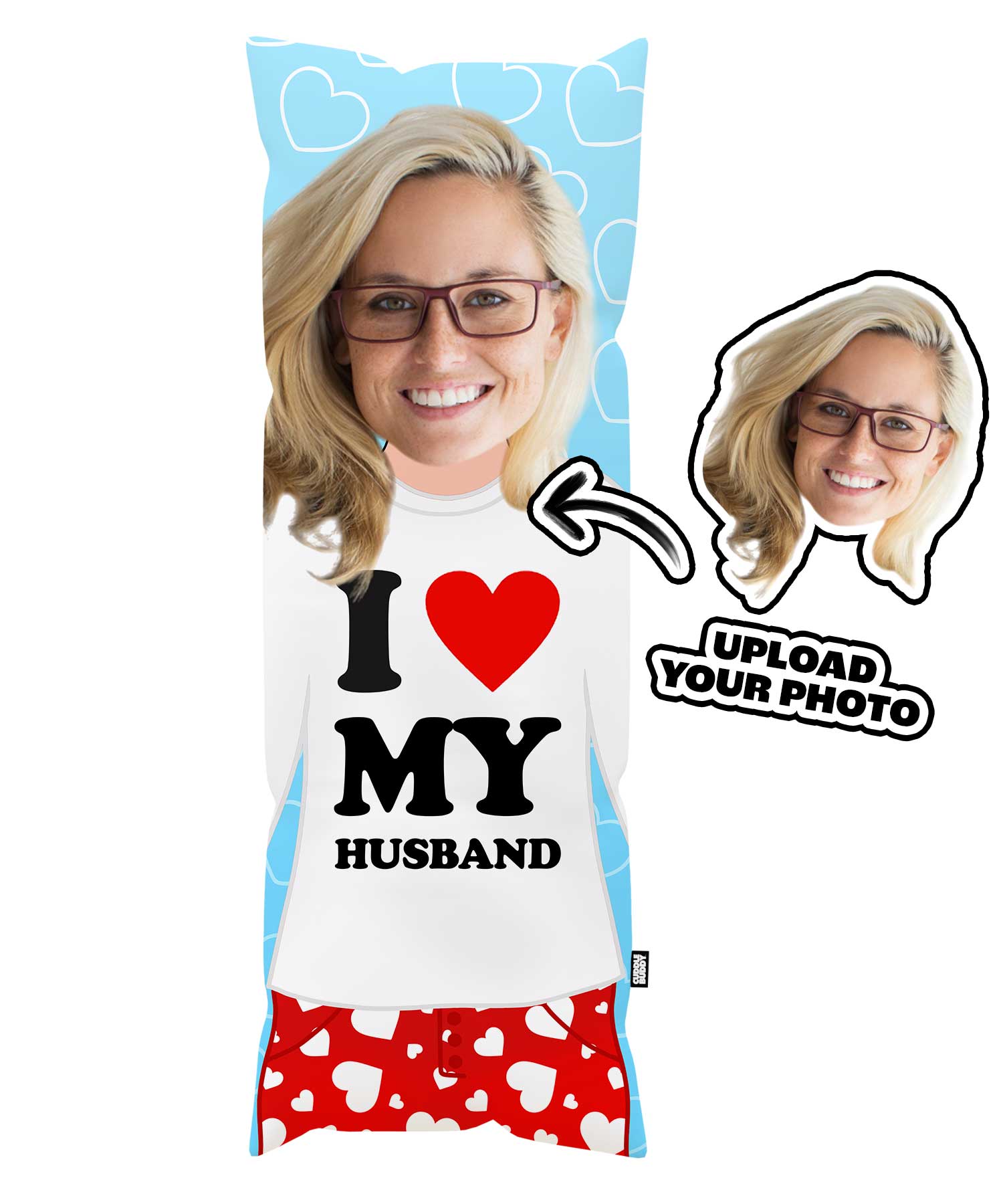 I Love My Husband Custom Body Pillow