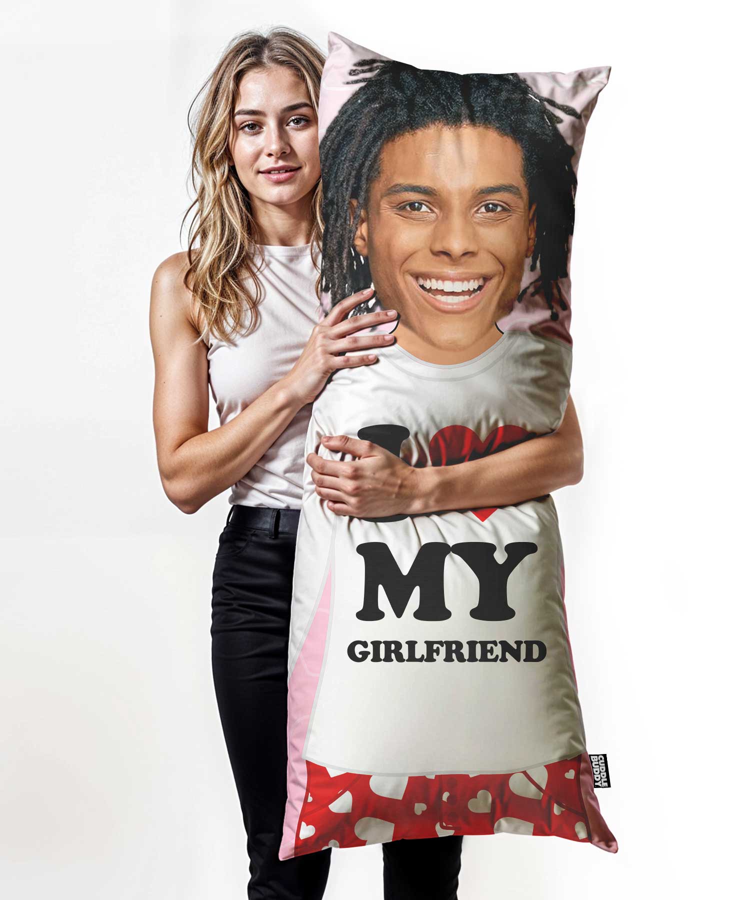 I Love My Girlfriend Custom Body Pillow