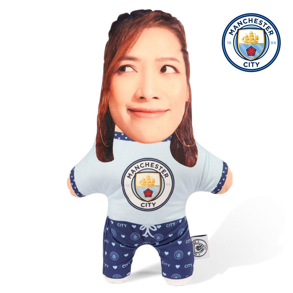 Man City Hearts Face Pillow Doll