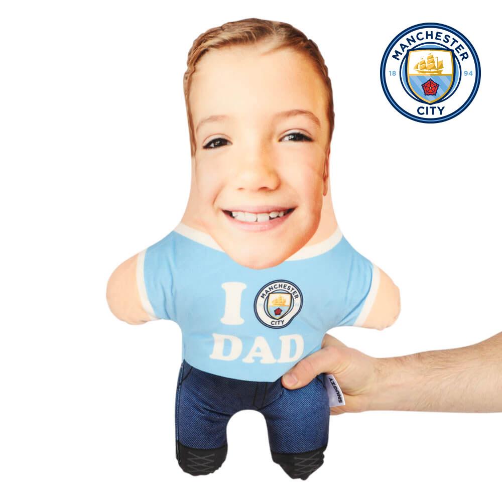 I Love Dad Man City Face Pillow