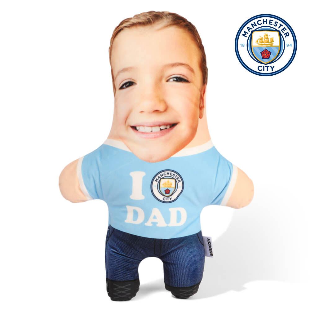 I Love Dad Man City Face Pillow Doll