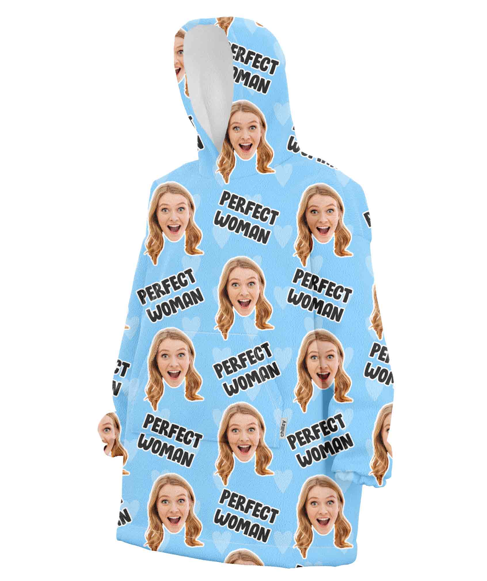 Perfect Woman Custom Hoodie Blanket