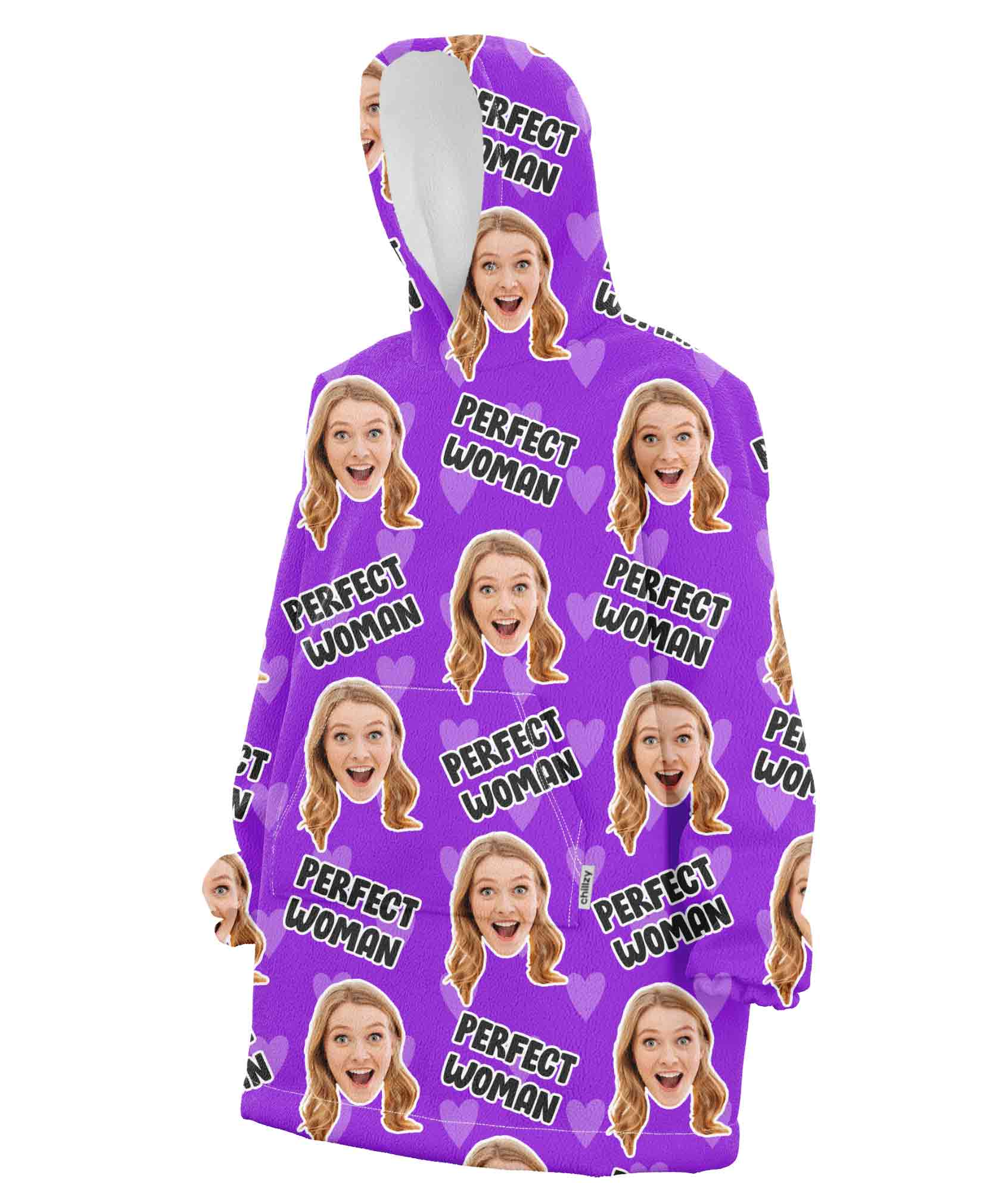 Perfect Woman Custom Hoodie Blanket