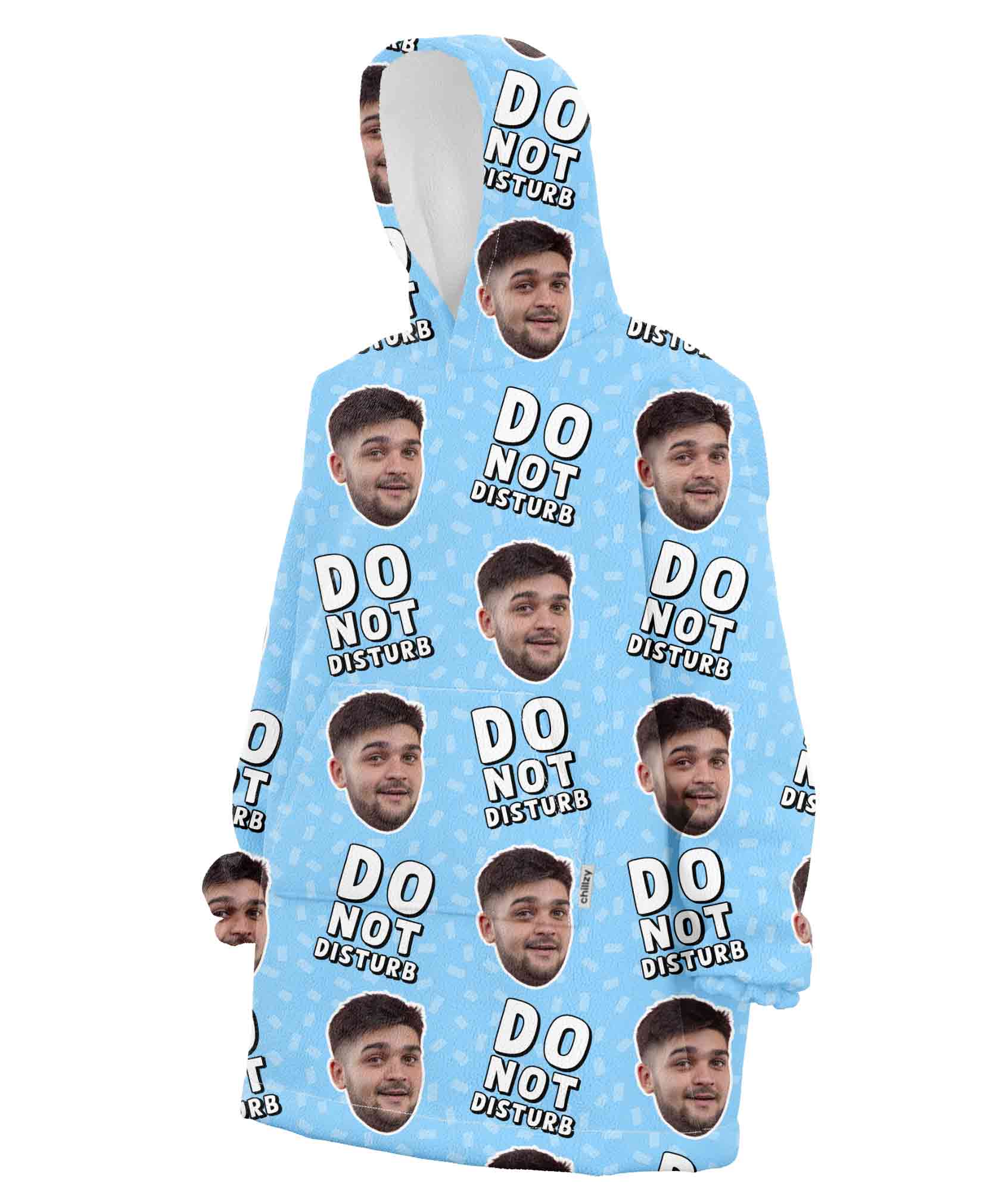 Do Not Disturb Personalised Hoodie Blanket