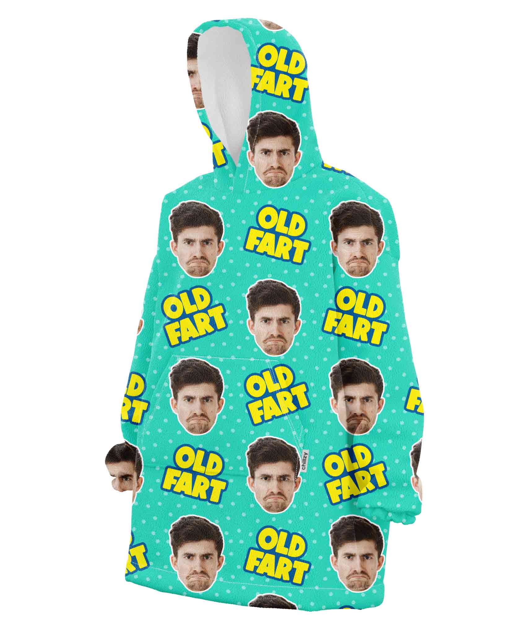 Old Fart Custom Hoodie Blanket