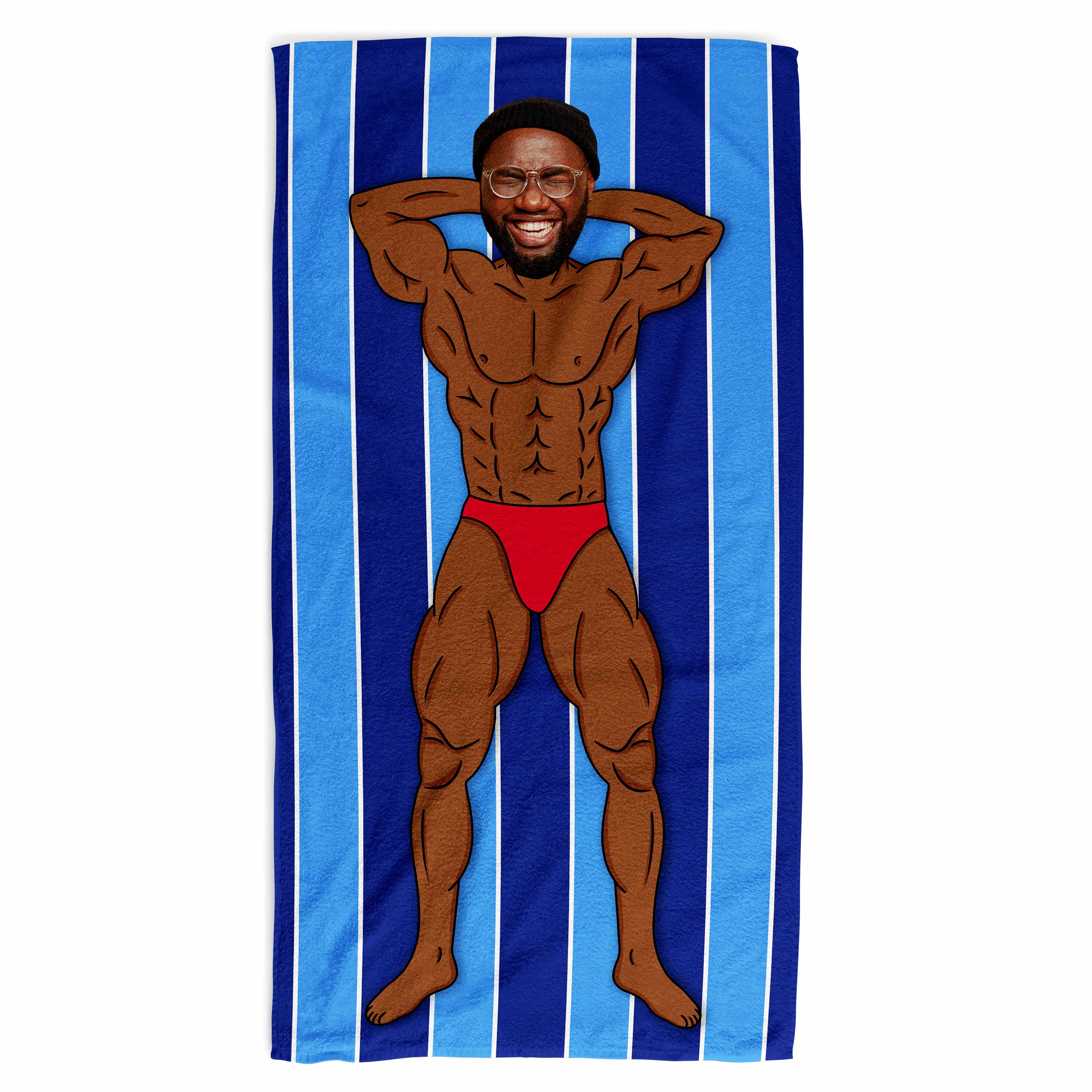 Sexy Beach Boy Personalised Beach Towel