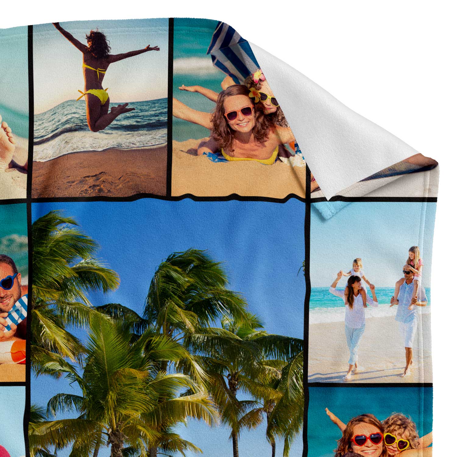 Personalised photo collage online beach towels