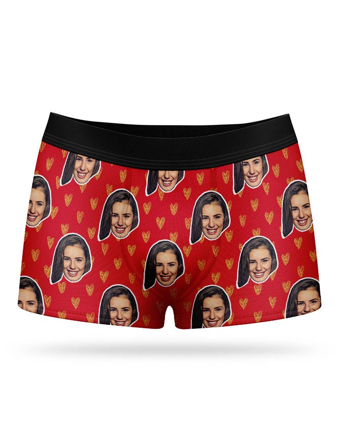 Face Hearts Boxers  Personalised Face Boxers