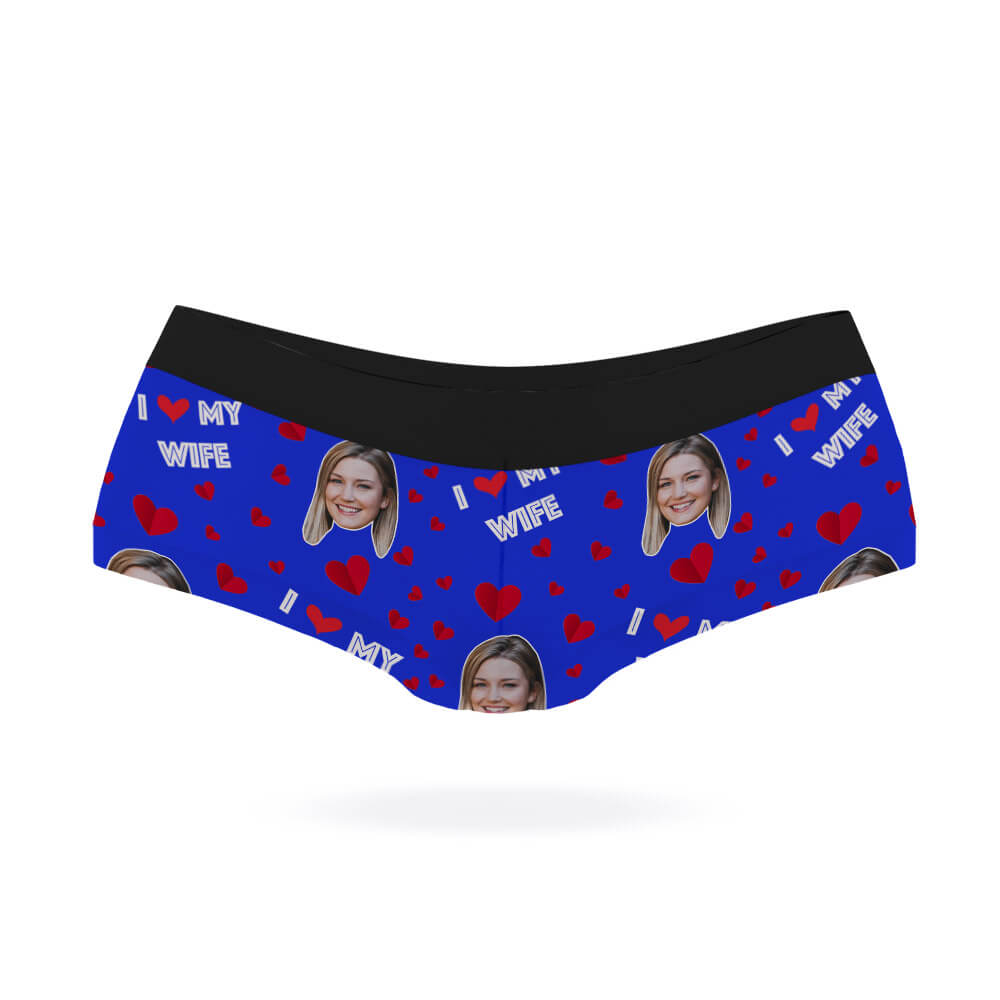 I Love My Wife Personalised Knickers Custom Printed Pants