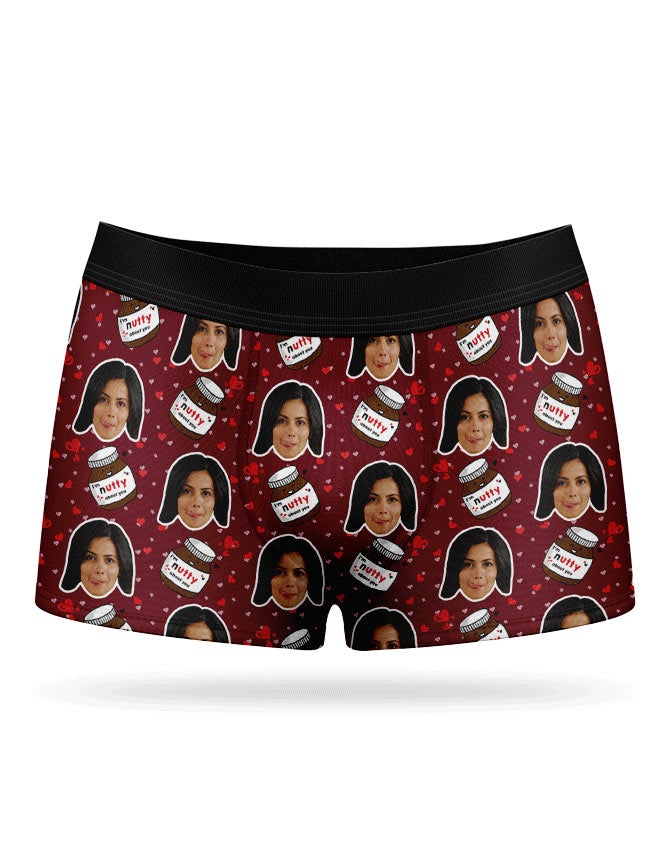 Custom Boxers With Face, Personalized Im Nuts About You Underwear With  Photo, Picture on Boxer Briefs, Gift for Boyfriend, Gift for Husband 